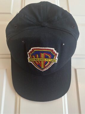 Vintage Warner Bros. Pictures New Era Pro Model Snapback Hat Made in USA Black
